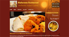 Desktop Screenshot of maharanaindiancuisine.com
